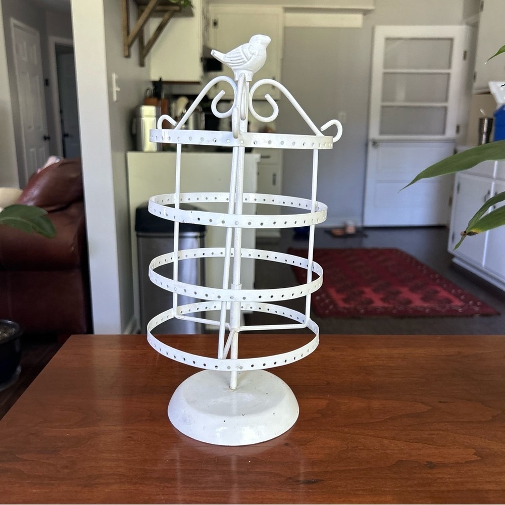 Urban Outfitters White Rotating Jewelry Organizer